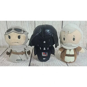 Hallmark Itty Bittys Star Wars Plush Rey Darth Vader Obi-Wan Kenobi 4.5"